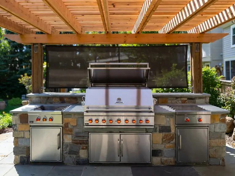 Outdoor kitchen completed in Lake Bluff by Nailed It North Shore licensed crew