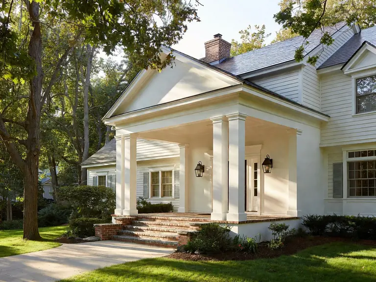 Porch and exterior finish work of the kind we do in Highwood by Nailed It North Shore
